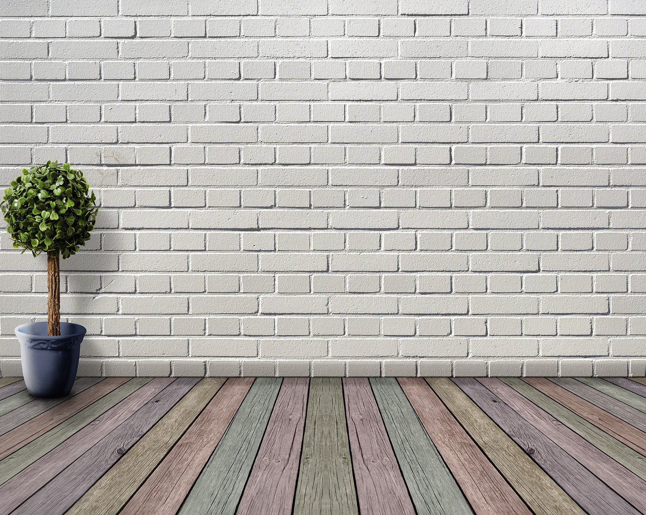 Lichte woonkamer met groene plantenverlichting.